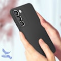 Miniatyrbillede 4 af 4: Etui, der er kompatibelt med Samsung Galaxy S23 Plus semi-stivt sort etui