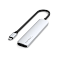 Pikkukuva 1 / 6: Satechi hopea USB-C Slim Multiport 6-in-1 4K Power Delivery 100W