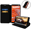 Miniatyrbillede 2 af 4: Hus - AVIZAR - Nokia 3.1 Plus - Folio etui - Eco-læder - Støttemodus - Sort Svart