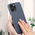 Pikkukuva 4 / 4: Suojakuori - Apple - iPhone 13 Pro - Puoli-jäykkä silikoni - Soft-touch - Liuskeke=currentcolor Skiffer grå