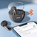 Miniatyrbild 3 av 5: Bluetooth-hörlurar - LINQ - Water Drop Design - In-ear - 5H batteritid - Svart Svart