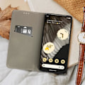 Miniatyrbild 3 av 5: AVIZAR Fodral för Google Pixel 7 Pro - Svart - Magnetisk flipkorthållare Stativfunktion Svart