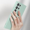 Miniatyrbillede 3 af 6: Etui til Samsung Galaxy S24 Ultra - AVIZAR - Fleksibel silikonestøttering - Bleggrøn Grön