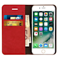 Miniatyrbild 3 av 4: Etui Plånbok Läder Röd - AVIZAR - iPhone 7 och 8 - Stöd Funktion - Halvstyv Skal - Flip Röd