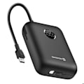 Miniatyrbillede 1 af 5: Ekstern Batteri 30000mAh Indbyggede USB-C og Lightning-kabler LED-skærm Swissten Sort Svart