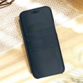 Miniatyrbillede 4 af 5: Clear View Taske til iPhone 15 - AVIZAR - Spejl Flip Stand Funktion Sort Svart
