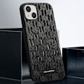 Miniatyrbillede 3 af 5: Etui til iPhone 14 - KARL LAGERFELD - Saffiano læderfinish - Art Deco Print - Sort Svart