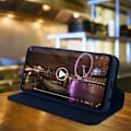 Miniatyrbillede 4 af 4: Housse - AVIZAR - P40 Lite E - Folio Wallet Case - Eco-læder - Blå Blå