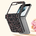 Miniatyrbillede 3 af 5: AVIZAR Beskyttelsesetui til Samsung Galaxy Z Flip 6 - Sort Bi-materiale Glitter Design Svart
