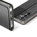 Miniatyrbillede 4 af 6: Halvstift cover til Samsung Galaxy S24 Plus - AVIZAR - Smart Collection - Sort - Kortholder Svart