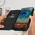 Miniatyrbild 3 av 4: Nokia X10 och X20 Flip Wallet Fodral Video Support Funktion Svart Svart Svart