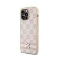 Miniatyrbillede 2 af 6: DKNY monomønster plaid læder og trykte striber - etui til iPhone 14 Pro Max (Pink)