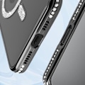 Miniatyrbild 4 av 6: Coque Diamant för iPhone 16 Pro MagSafe-skydd Kontur Strass Svart Svart