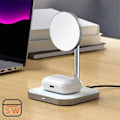 Pikkukuva 4 / 5: Docki 2 in 1 - SATECHI - MagSafe - 7.5W laturi - 5W langaton tukiasema - Avaruusvaaleanharmaa Grå