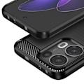 Pikkukuva 3 / 5: Oppo Reno 13 Pro Silikonikotelo Karbona Harjattu Musta Svart
