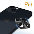 Miniatyrbillede 3 af 4: Kamera hærdet glas - ENKAY - iPhone 15/15 Plus - 9H resistent - Ultratyndt - Sort aluminium Svart