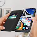 Miniatyrbillede 3 af 5: AVIZAR Wallet Cover til Xiaomi Poco X4 Pro 5G - Sort - Video Support funktion Svart