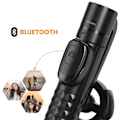 Miniatyrbillede 4 af 5: Selviebillede Magnetisk Rotations 360° med Bluetooth Fjernbetjening wiwu Sort