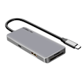 Pikkukuva 2 / 4: USB-C Hub 3x USB 1x HDMI 1x USB-C 1x 1 Micro-SD / SD Compact - Akashi Harmaa
