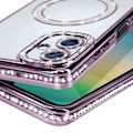 Miniatyrbild 3 av 6: Coque Diamant för Samsung Galaxy A06 MagSafe Kontur Strass Lila Lila