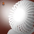 Miniatyrbillede 3 af 5: Mini Silent Portable Fan LED Display og integreret lampe LinQ White Vit