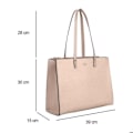 Miniatyrbillede 2 af 6: Tote Bag i Syntetisk Læder til Kvinder Gallantry Taupe Beige