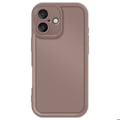 Miniatyrbillede 2 af 5: Coque til iPhone 16 Silikone Soft Touch Hævede Kanter Brun kastanj