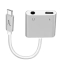 Miniatyrbillede 1 af 4: USB-C lyd- og opladningsadapter til USB-C / 3,5 mm-stik hun Akashi Sølvgrå