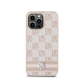 Pikkukuva 3 / 6: DKNY Mono Pattern ruudullinen nahka ja painetut raidat - kotelo iPhone 14 Pro Maxille (vaaleanpunainen)