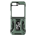 Miniatyrbillede 2 af 5: Ringetui til Samsung Z Flip Bumper Stødsikker ArmoRing Bump Series Grøn Grön