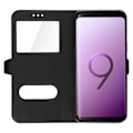 Miniatyrbillede 3 af 4: Housse til Samsung Galaxy S9 - AVIZAR - Silikone Gel Cover - Øko-læder - Sort - Fleksibel Svart