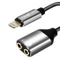 Miniatyrbild 1 av 5: Ljudadapter Lightning till Double Jack 3,5 mm honhörlurar + mikrofon LinQ