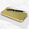 Miniatyrbillede 3 af 4: Hus - Samsung - Galaxy S21 Plus - Translucent klap - Spejl - Videostøtte Guld