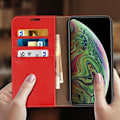 Miniatyrbillede 3 af 4: Étui iPhone XS Max - Apple - Læderpung - Rød - Videostøtte - Fuld beskyttelse Röd