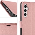 Miniatyrbillede 4 af 5: Pung etui til Samsung S23 FE - MAYAXESS - Champagne Pink - Stand og håndledsrem funktion Rosa