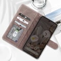 Pikkukuva 3 / 6: Cat Case Google Pixel 8 Wallet Series Kawaii Cat Cover vaaleanpunainen harmaa Lila