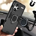 Miniatyrbild 4 av 5: Smartphone-fodral - AVIZAR - Ring Collection - Svart - Rotationsring 360° - Högre kanter Svart