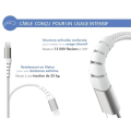 Miniatyrbillede 3 af 3: 20W Power Delivery hjemmeoplader + USB C/Lightning forstærket kabel Livstidsgaranti Hvid 100 % genbrugsplast Force Power Lite
