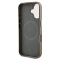 Miniatyrbillede 5 af 6: Coque til iPhone 16 Stødabsorberende med Struktur Effek og Triangulært Guess Logo Brun kastanj