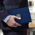 Miniatyrbillede 3 af 4: Etui - Integreret - Samsung Galaxy Tab A 10.1 2019 - 360° Rotérbart Stativ - Fuld Beskyttelse - Mørkeblå Mörkblå