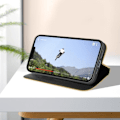Miniatyrbillede 4 af 5: iPhone 14 etui Pungkortholder Videostøtte Tofarvet guld og sort