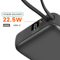 Pikkukuva 4 / 5: Ulkoiset akut 10000mAh 22.5W USB-C ja Lightning -kaapeli sekä USB-C-portti Akashi Tummanharmaa Grå
