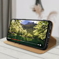 Miniatyrbild 4 av 5: Honor X7 Fodral - AVIZAR - Plånboksfodral - Gul - Stativfunktion - Kortfack gyllene