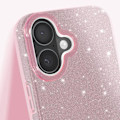 Miniatyrbild 4 av 6: Glitteret skal till iPhone 16 Plus Stötabsorberande Glittrande Rosa Rosa