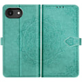 Miniatyrbillede 6 af 6: Étui Fleurs Mandala til iPhone 16e Pung med Håndledsrem Grøn Grön