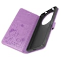 Miniatyrbillede 2 af 6: Cat Wallet Case til Xiaomi Redmi A3 - AVIZAR - Lilla - Halvstiv - Syntetisk - Flap - Blank Lila