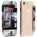Miniatyrbillede 3 af 6: Etui Portefeuille Akashi New York iPhone 7 og iPhone 8 - Indbygget kortlomme Röd