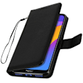 Miniatyrbillede 2 af 4: Housse Folio - AVIZAR - Huawei Y6 2019 / Honor 8A - Øko-læder - Sort - Videostøtte Svart