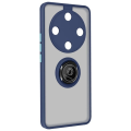 Miniatyrbillede 1 af 6: Smartphone etui - AVIZAR - Honor Magic 6 Lite 5G - Metal Ring Support Funktion - Midnatsblå Blå