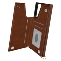 Miniatyrbillede 1 af 4: Samsung Galaxy S21 Plus multifunktionsnøgletaske med brun lanyard brun kastanj